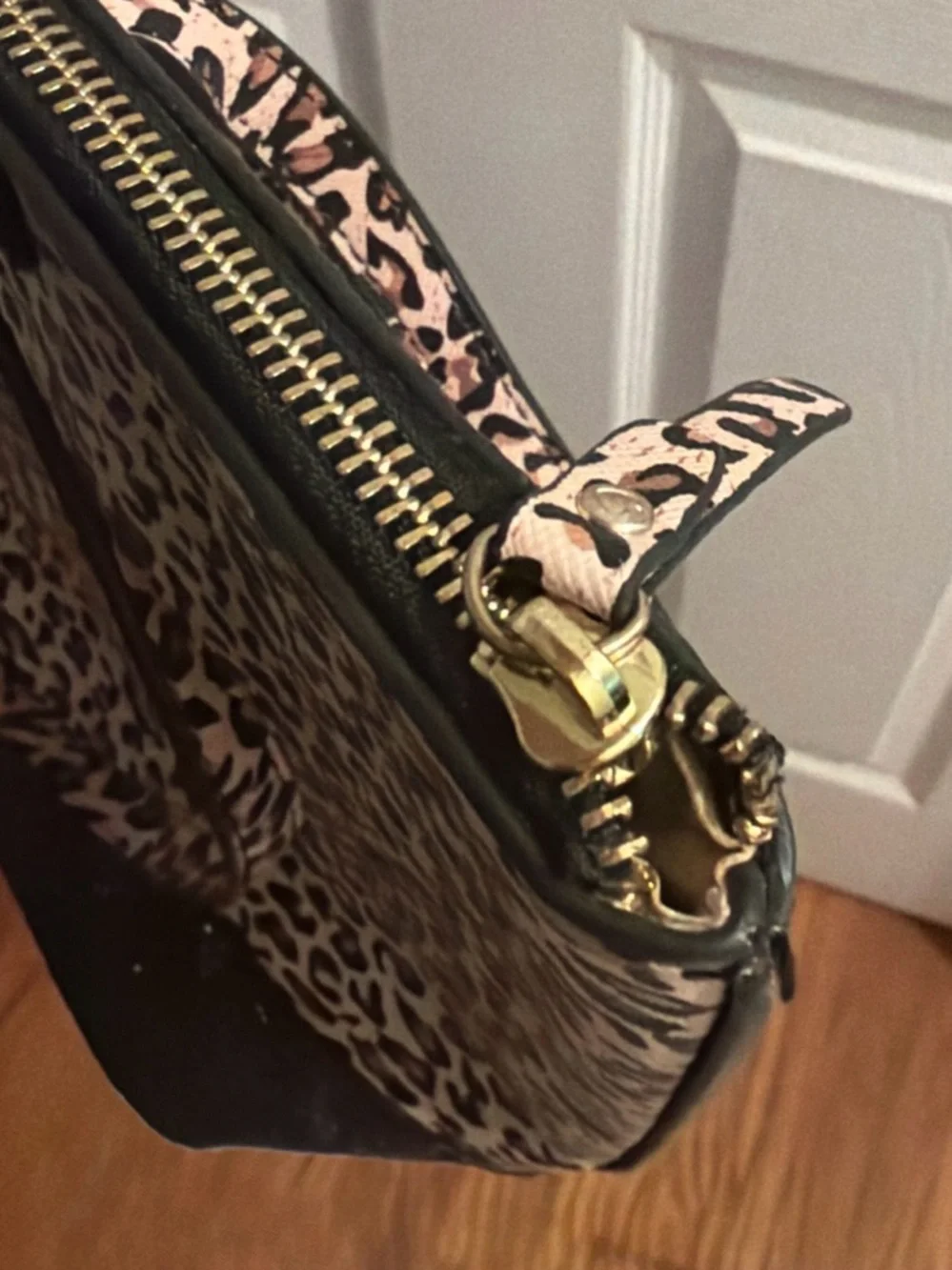 kate spade animal print and glitter tote